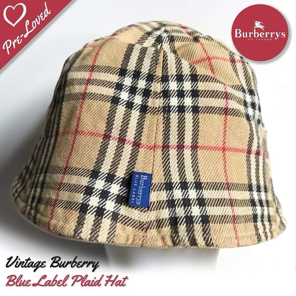 Burberry Accessories - Vintage plaid Blue Label Burberry’s Hat